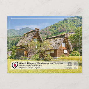 UNESCO WHS - Ogimachi by - Historiska byar med gav Vykort