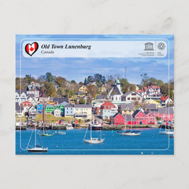 Unesco WHS - Old Town Lunenburg Vykort (Framsida)