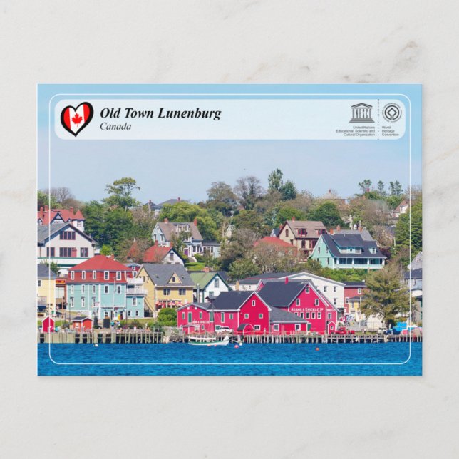 Unesco WHS - Old Town Lunenburg Vykort (Framsida)
