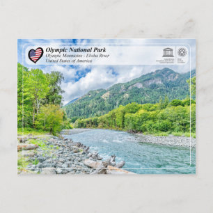 Unesco WHS - Olympic National Park - Elwha River Vykort