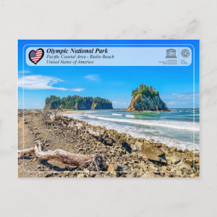 Unesco WHS - Olympic National Park - Rialto Beach Vykort