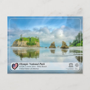 Unesco WHS - Olympic National Park - Ruby Beach Vykort