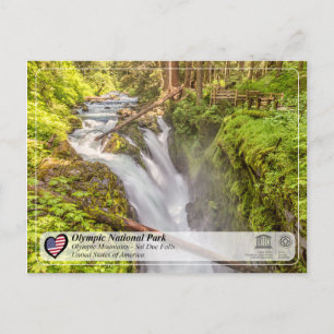 Unesco WHS - Olympic National Park - Sol Duc Falls Vykort