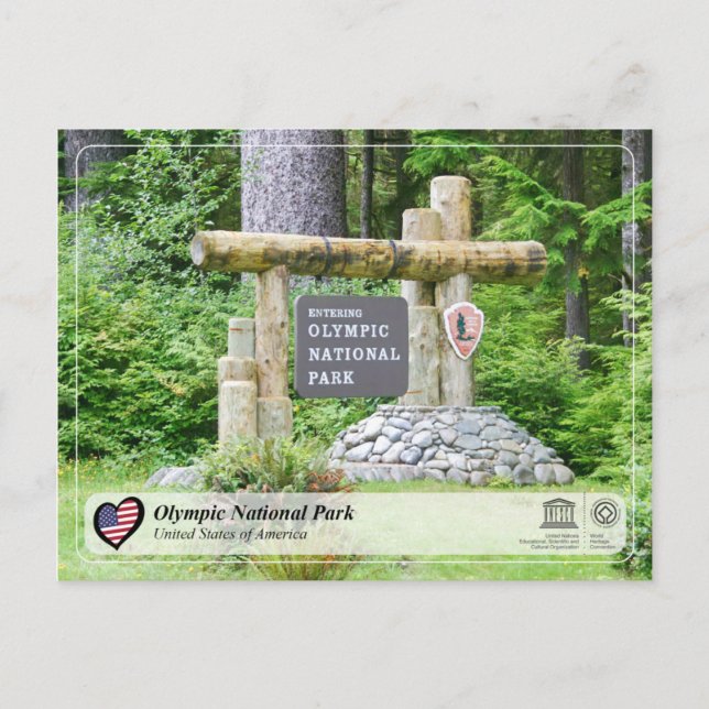 Unesco WHS - Olympic National Park Vykort (Framsida)