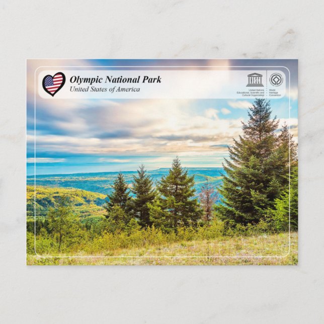 Unesco WHS - Olympic National Park Vykort (Framsida)