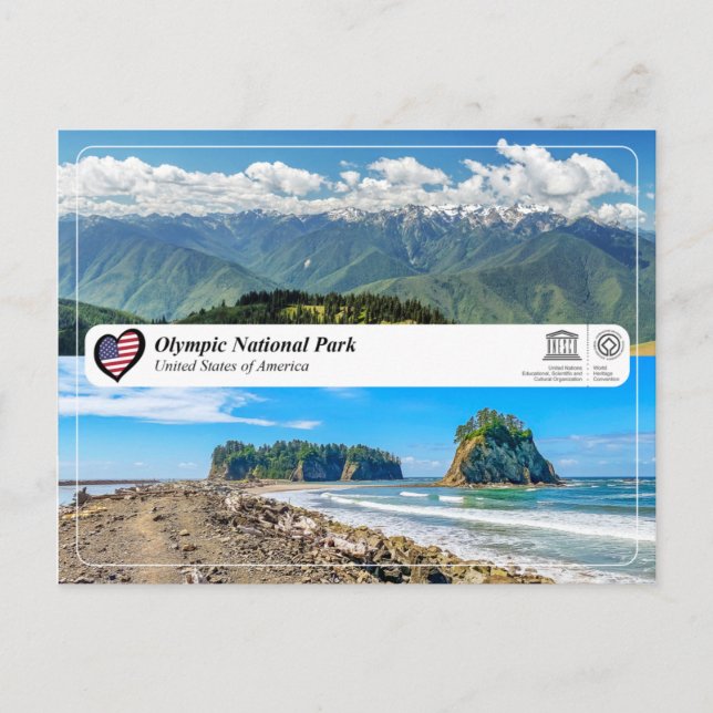 Unesco WHS - Olympic National Park Vykort (Framsida)