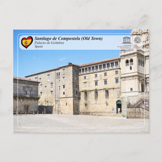 UNESCO WHS - Palacio de Gelmírez Vykort (Framsida)