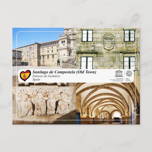 UNESCO WHS - Palacio de Gelmírez Vykort (Framsida)