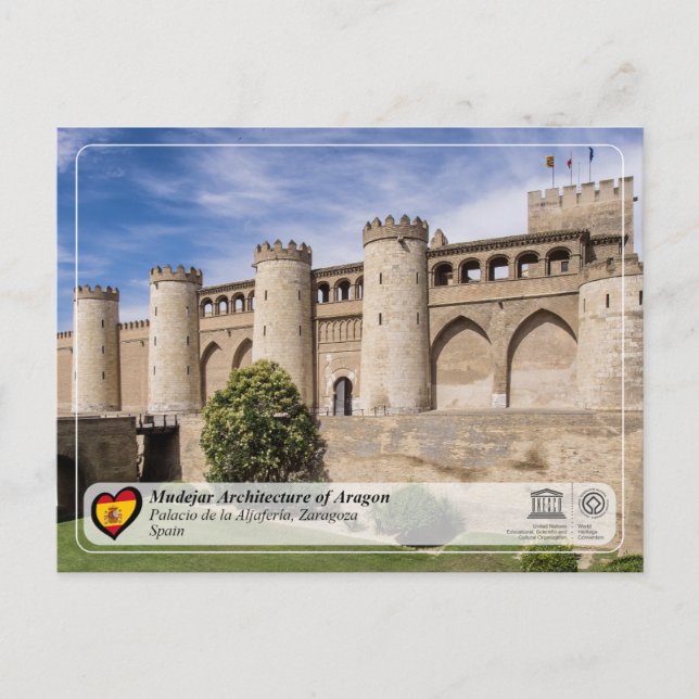 UNESCO WHS - Palacio de la Aljafería Vykort (Framsida)