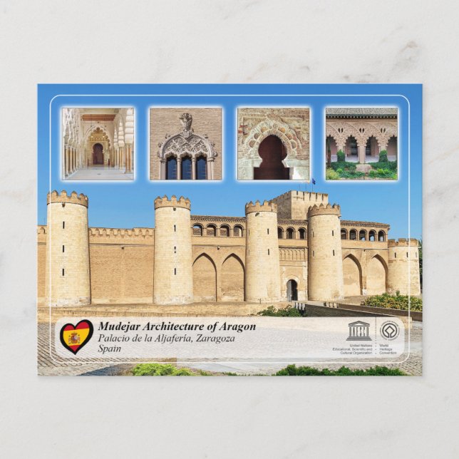 UNESCO WHS - Palacio de la Aljafería Vykort (Framsida)