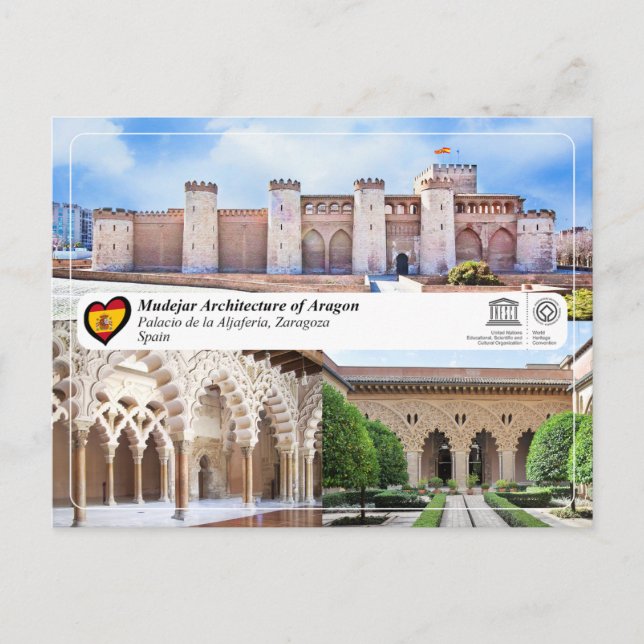 UNESCO WHS - Palacio de la Aljafería Vykort (Framsida)