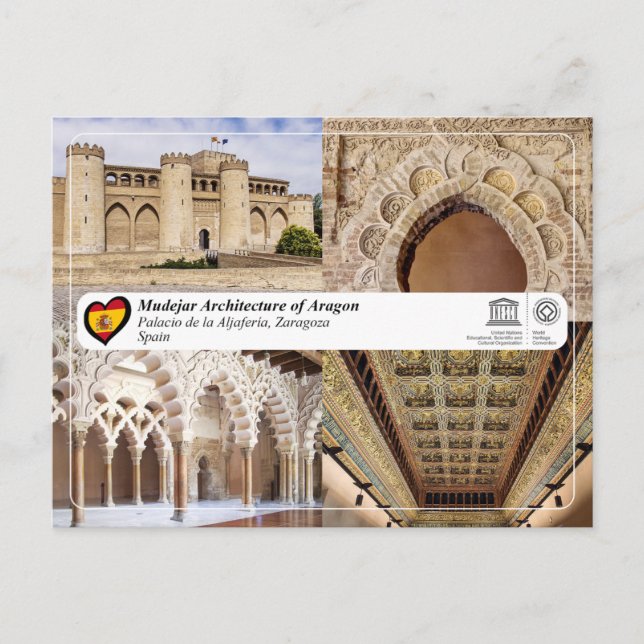 UNESCO WHS - Palacio de la Aljafería Vykort (Framsida)