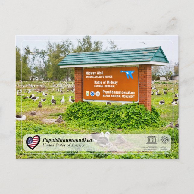 UNESCO WHS - Papahānaumokuākea Vykort (Framsida)