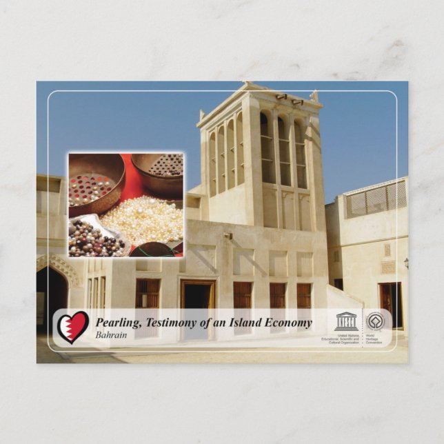 Unesco WHS - Pearling, Testimony of an Island Econ Vykort (Framsida)