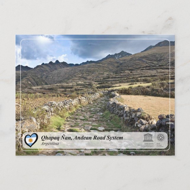 Unesco WHS - Qhapaq Ñan, Andean Road System Vykort (Framsida)
