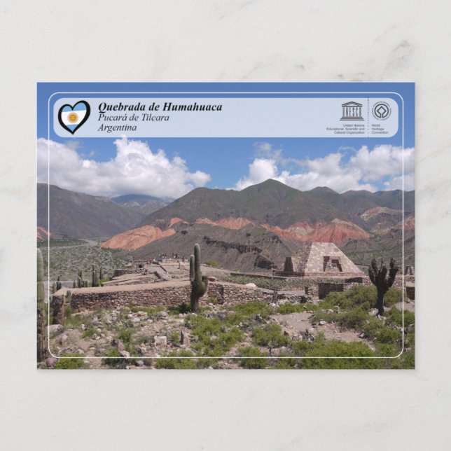 Unesco WHS - Quebrada de Humahuaca Vykort (Framsida)