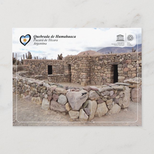 Unesco WHS - Quebrada de Humahuaca Vykort (Framsida)