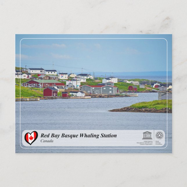 UNESCO WHS - Red Bay Bque Whaling Station Vykort (Framsida)