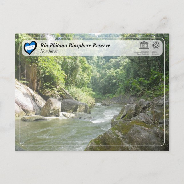 Unesco WHS - Río Plátano Biosphere Reserve Vykort (Framsida)