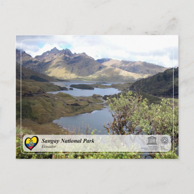 Unesco WHS - Sangay nationalpark Vykort (Framsida)