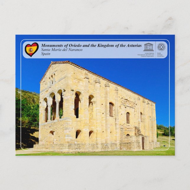 UNESCO WHS - Santa María del Naranco Vykort (Framsida)