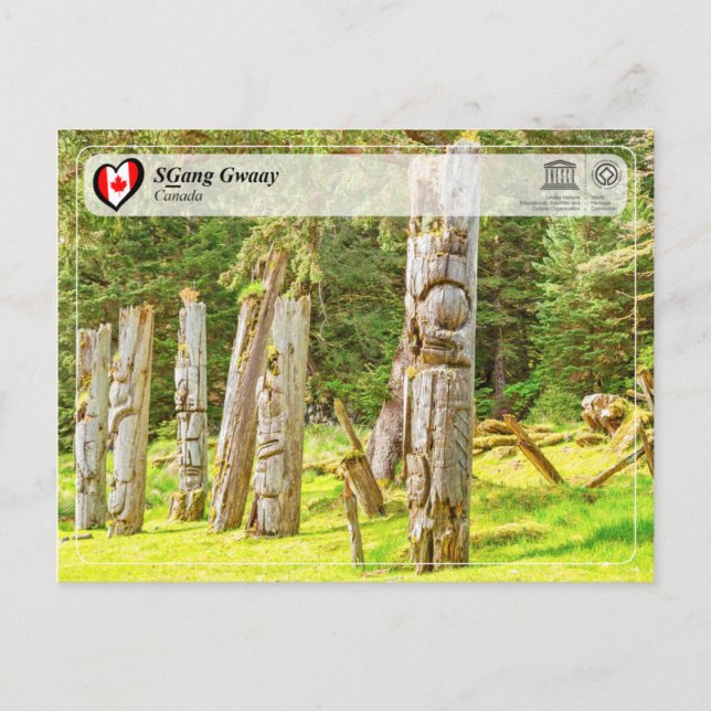 UNESCO WHS - SGang Gwaay Vykort (Framsida)