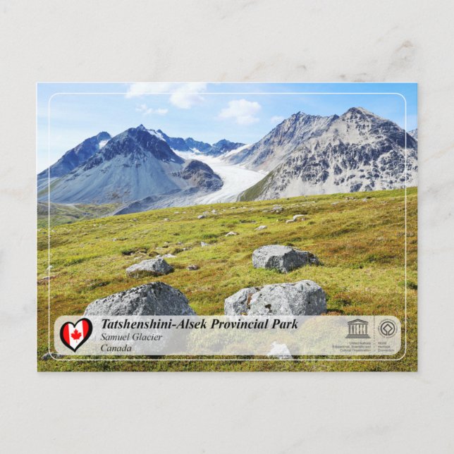 UNESCO WHS - Tatshenshini-Alsek Provinspark Vykort (Framsida)