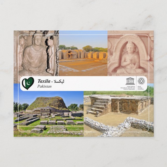 UNESCO WHS - Taxila - ٹیکسلا Vykort (Framsida)