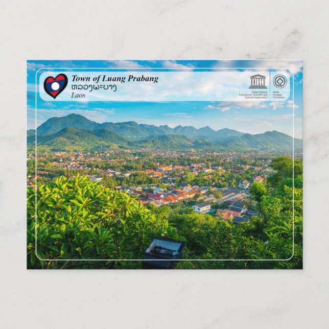 UNESCO WHS - Town of Luang Prabang - ຫລວງພະບາງ  Vykort (Framsida)