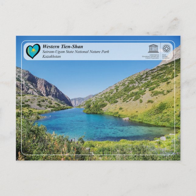 UNESCO WHS - Västra Tien Shan - Sairam-Ugam Vykort (Framsida)