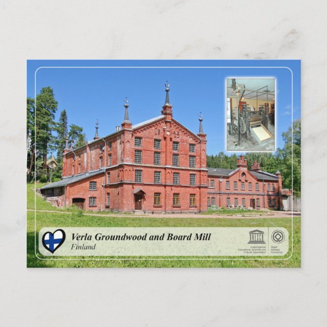 Unesco WHS - Verla Groundwood och Board Mill Vykort (Framsida)