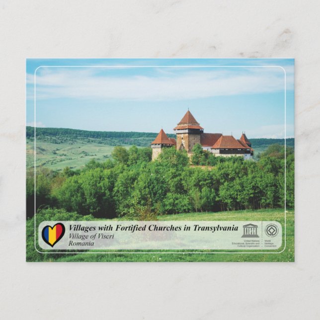 UNESCO WHS - Village of Viscri Postcard Vykort (Framsida)