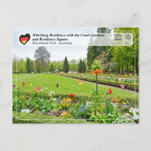 Unesco WHS - Würzburg Residence and Rosenbach Park Vykort