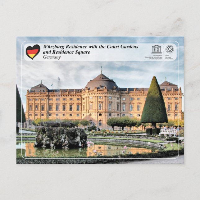 UNESCO WHS - Würzburgs residens Vykort (Framsida)