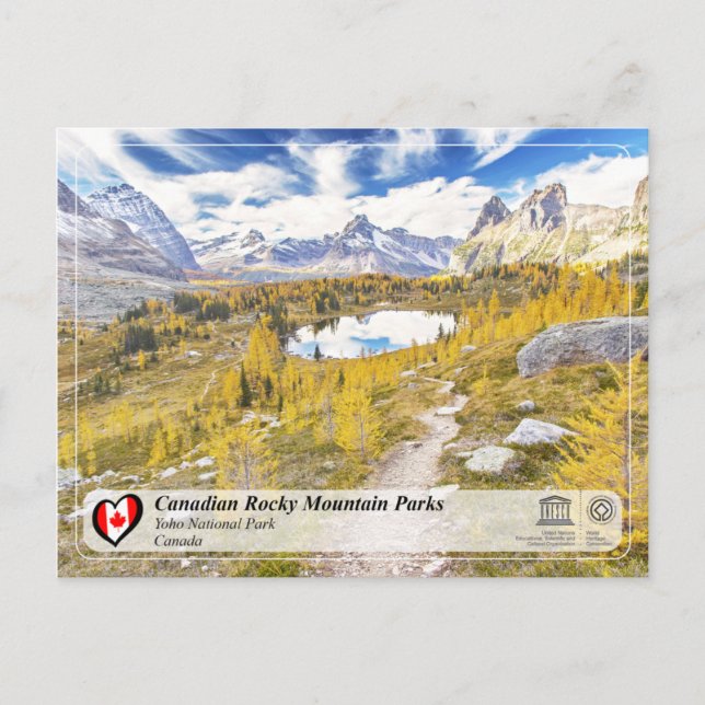 Unesco WHS - Yoho nationalpark Vykort (Framsida)