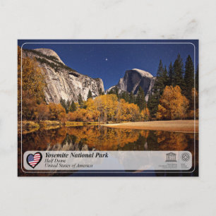 Unesco WHS - Yosemite National Park - Halva Dome P Vykort