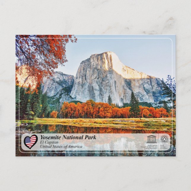Unesco WHS - Yosemite NP - El Capitan Postcard Vykort (Framsida)