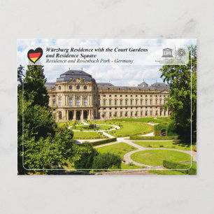 Unesco - Würzburg Bosättning vid domstolen i Garde Vykort