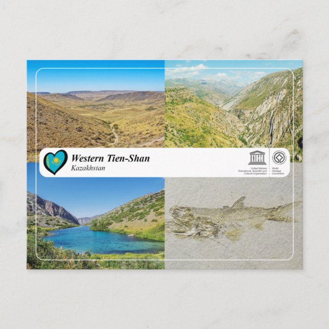 Unescos världsarvsplats - Westerna Tien-Shan  Vykort (Framsida)