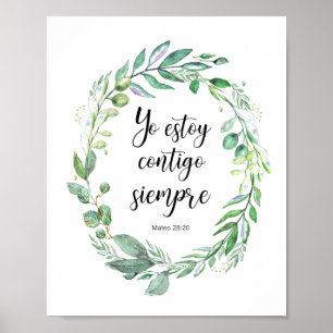 Unesoy contigo siempre - spansk bibel vers poster
