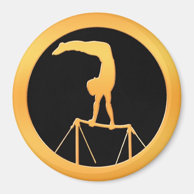 Uneven Pub Guld Gymnast Magnet (Framsidan)