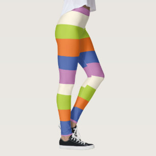 Uneven Rand - Blå, Orange, Lila, Grönt och Leggings