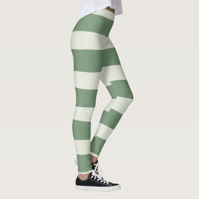 Uneven Rand - Grönt Leggings (Höger)