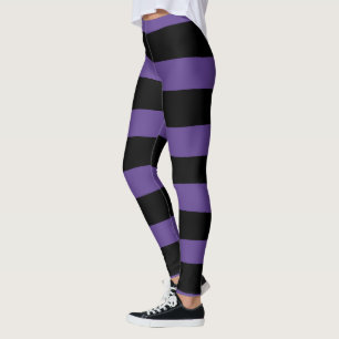 Uneven Rand i Lila och svart Leggings
