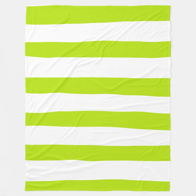 Uneven Rand i Lime Green and White Fleecefilt (Framsidan)