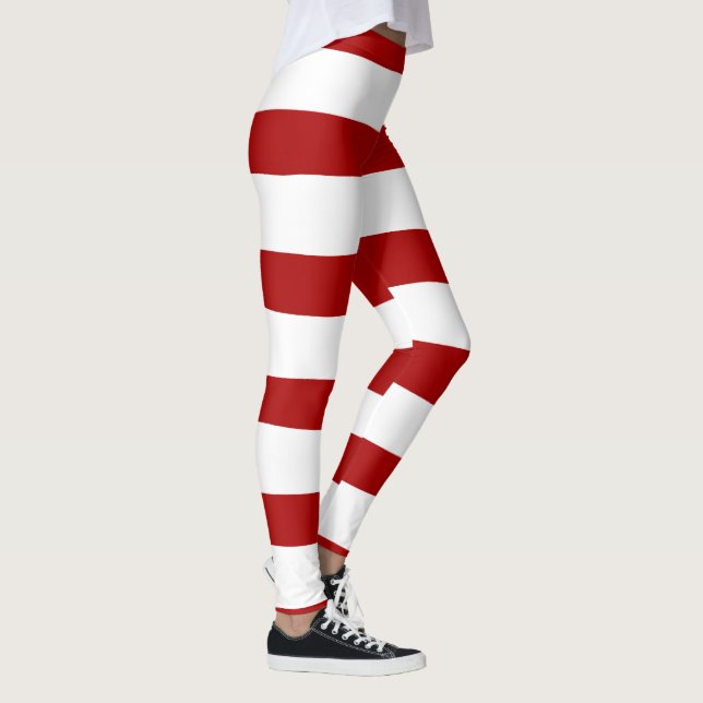 Uneven Rand i Red and White Leggings (Höger)