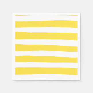 Uneven Rand - Lemon Gult and White Pappersservett