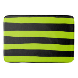 Uneven Rand - Lime Green and Black Badrumsmatta