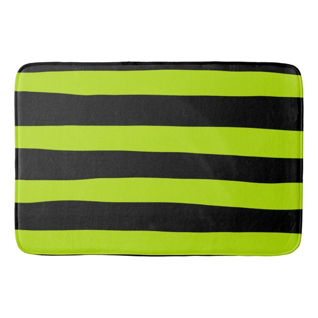 Uneven Rand - Lime Green and Black Badrumsmatta (Framsidan)