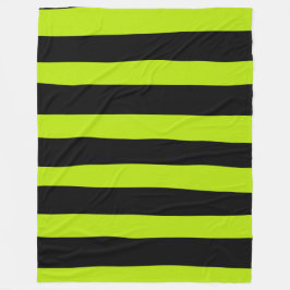 Uneven Rand - Lime Green and Black Fleecefilt